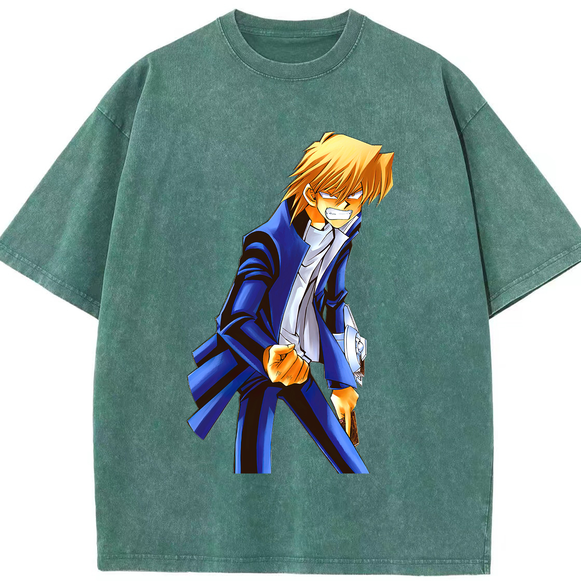 （画像用） 遊☆戯☆王 Yu-Gi-Oh! 綿100% ヴィンテージ風 半袖Tシャツ（フロントプリント）